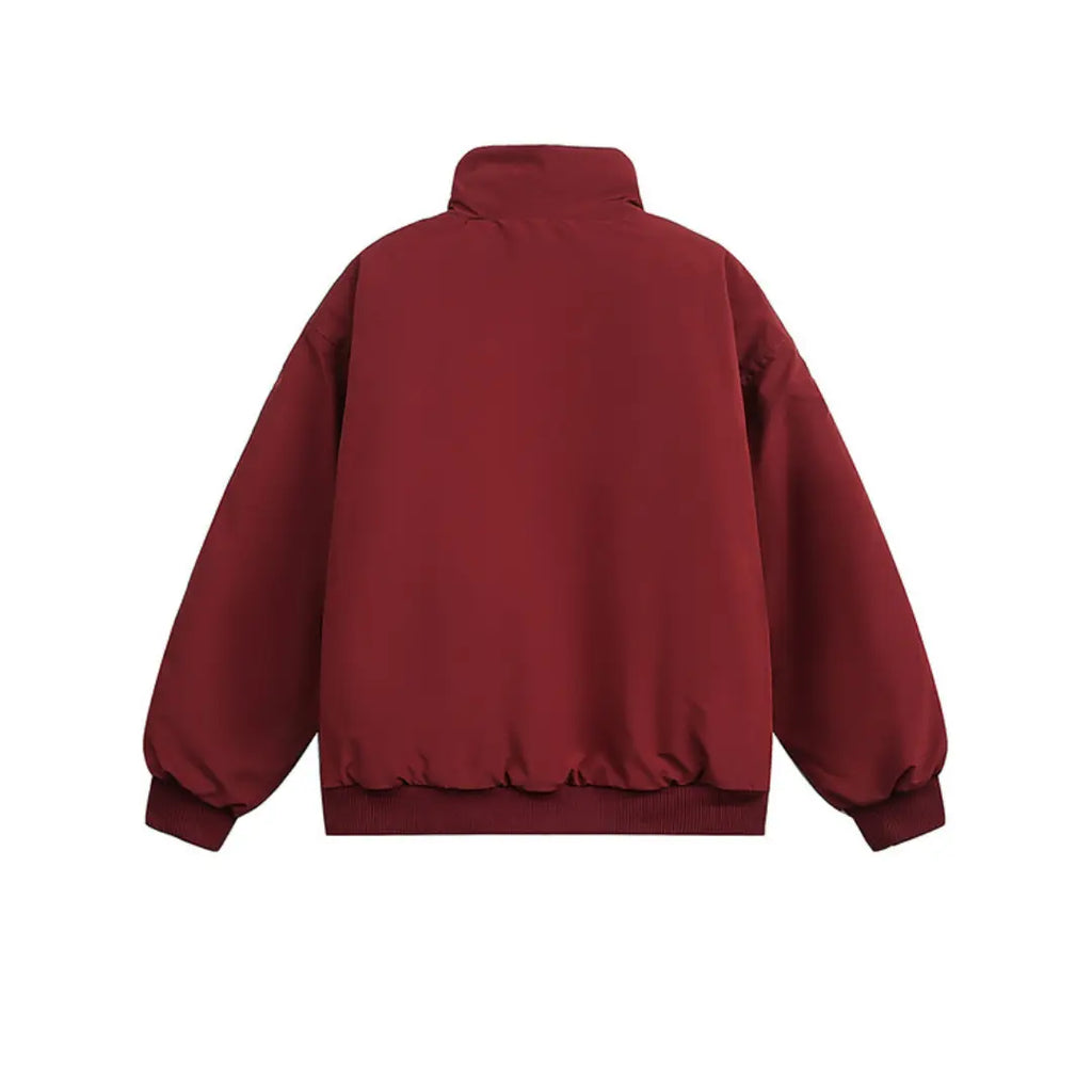 Maroon jacket on a white background